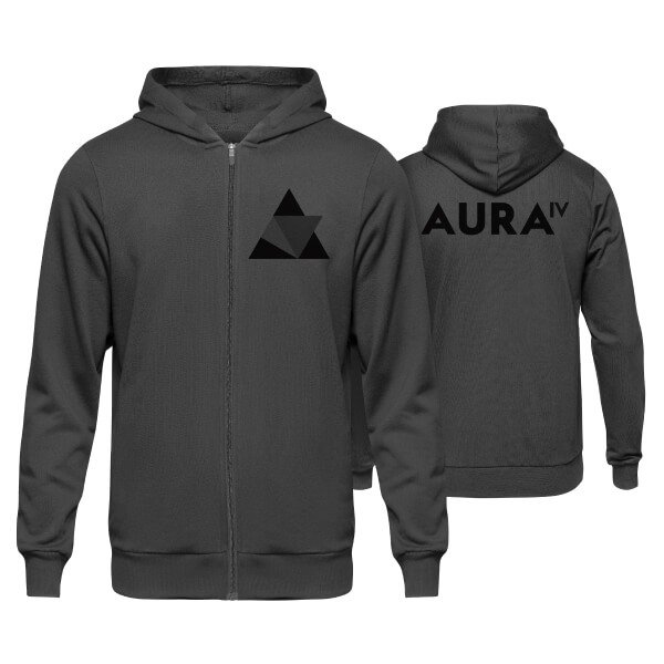 Aura IV Charcoal Zip-Up Hoodie